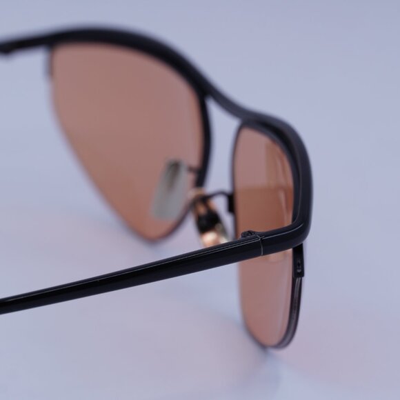 Bottega Veneta BV1091S 005 Sunglasses Black Cat Eye Frame, Orange Lenses